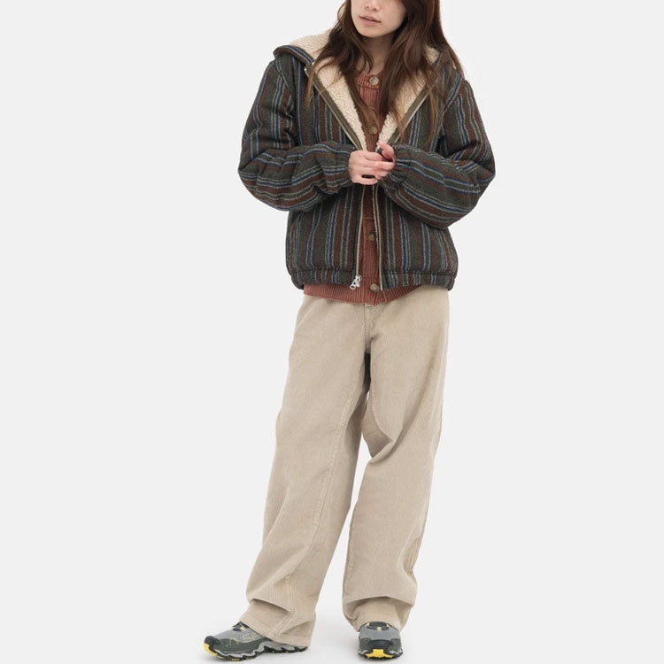 Stussy Wool Stripe Work Jacket 'Brown' 1156061