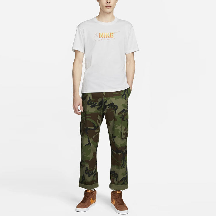 Nike SB Skateboard Logo Alphabet Printing Round Neck Sports Short Sleeve White DR7764-100