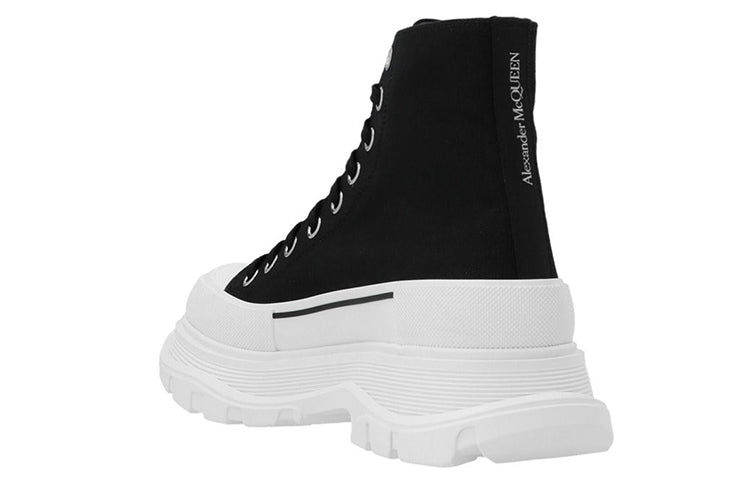 (WMNS) Alexander McQueen Tread Slick Lace Up Boot 'Black White' 611706W4MV21070