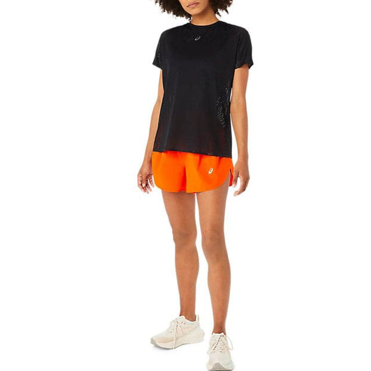 (WMNS) ASICS Metarun Running T-shirt 'Black' 2012C976-001