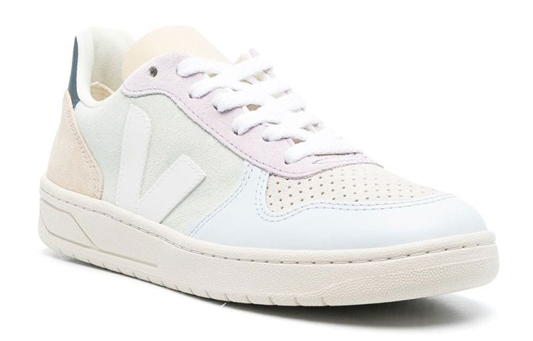 Veja V-10 Lace-Up Suede Sneakers 'Jade Pink' VX0303119