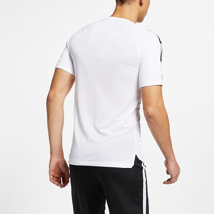 Nike Solid Color Breathable Round Neck Casual Sports Short Sleeve White BQ3771-100