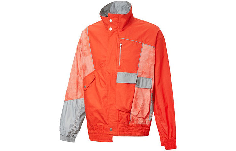 Men's Converse x Feng Chen Wang Crossover Splicing Contrasting Colors Casual Sports Jacket Orange 10020822-A02