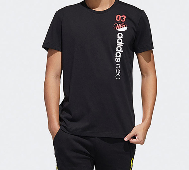adidas neo M Brlv Tee 3 Sports Short Sleeve Black GK1526