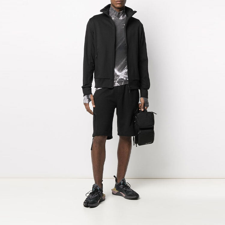 Y-3 SS21 Solid Color Stripe Sports Zipper Jacket Black H16347