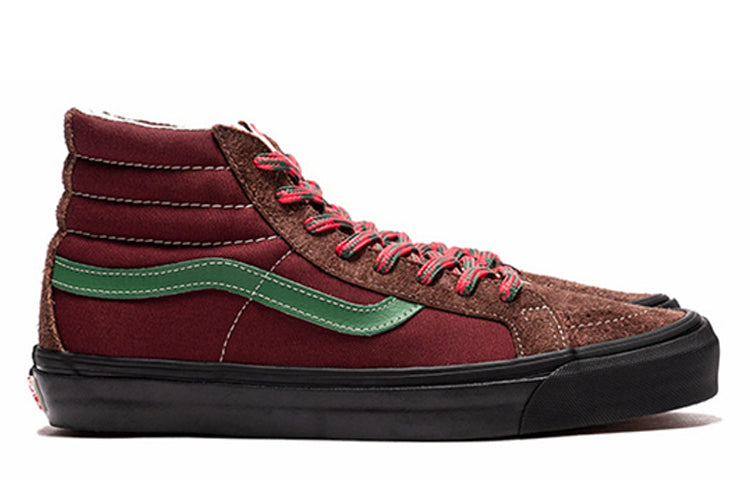 Vans SK8-Hi Vault Retro Skateboarding Shoes Unisex Red Wine Red VN0A4BVBTIX