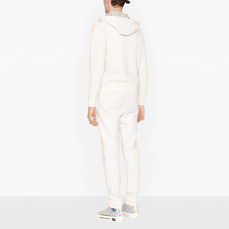 Men's DIOR FW21 Knit hooded Sports White 113M221AT225-C088