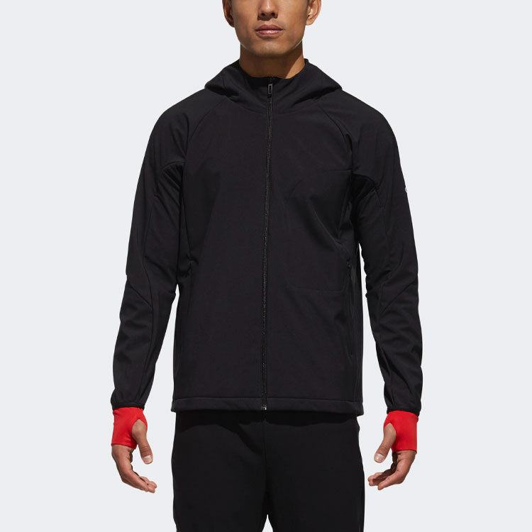 adidas Wk Shell Jk Casual Sports Woven Hooded Jacket Black CZ2173