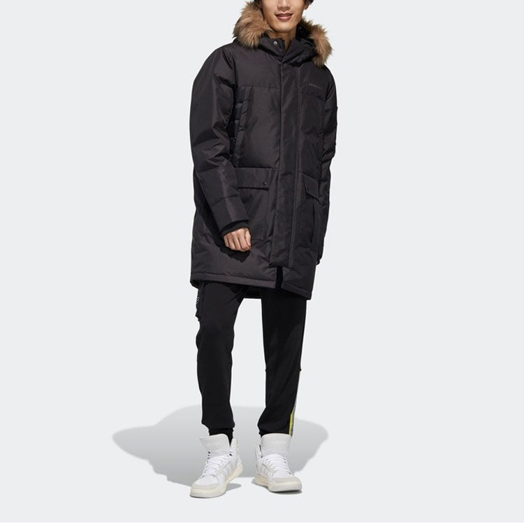 adidas neo Sports hooded down Jacket Black GJ8829