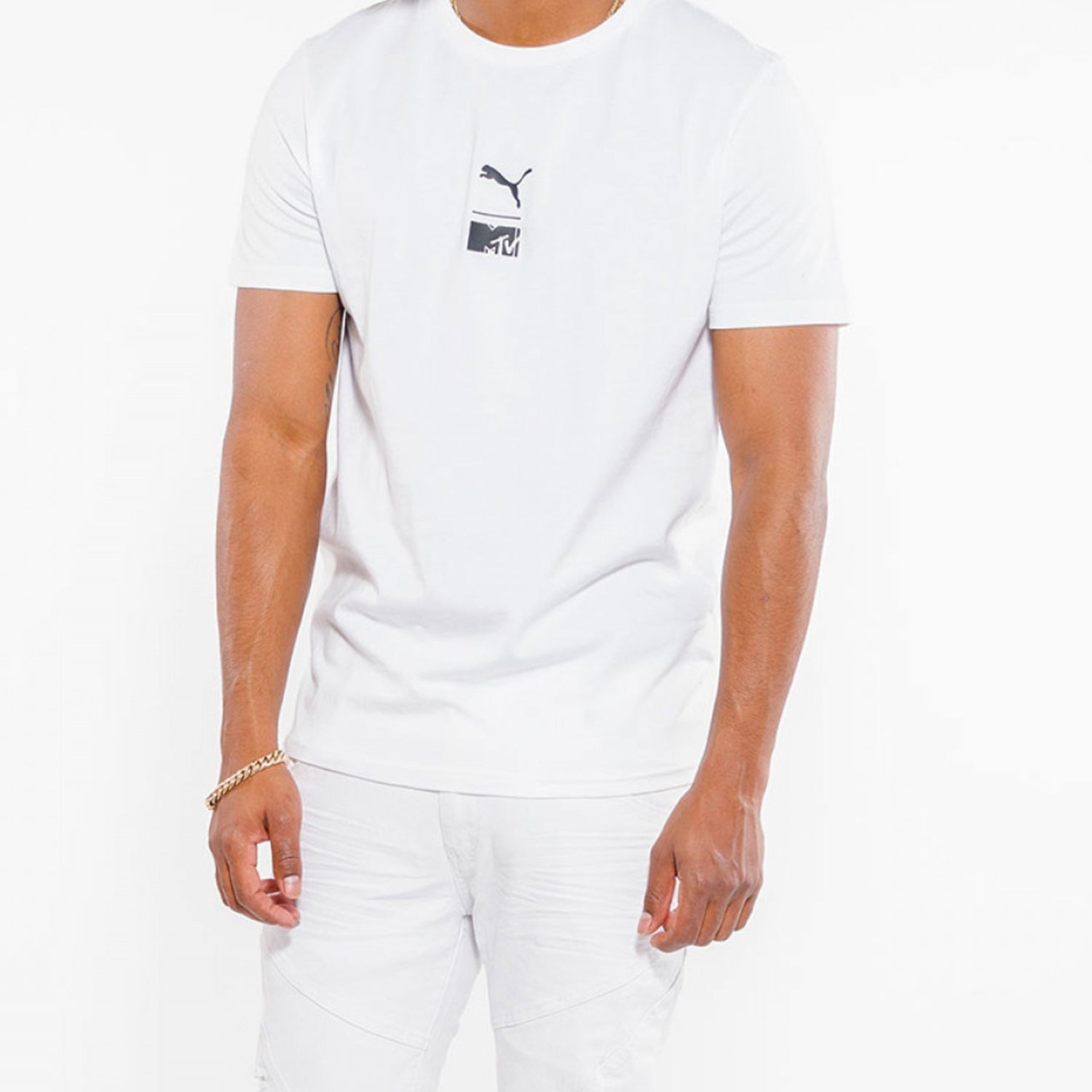PUMA x MTV TEE Casual Sports Short Sleeve White 579813-02