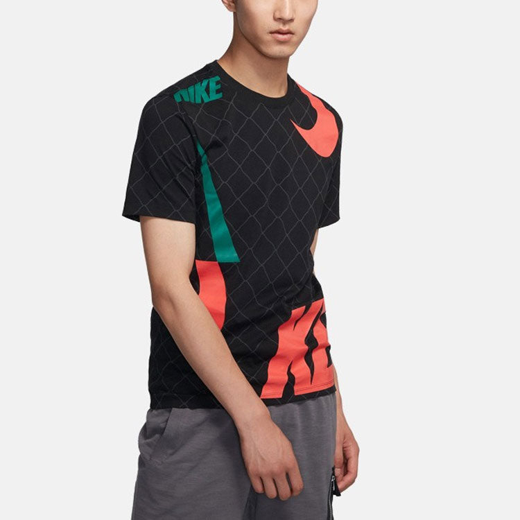 Nike MENS Sportswear Basketball Logo Print Crew-neck Short Sleeve Black CK1178-010