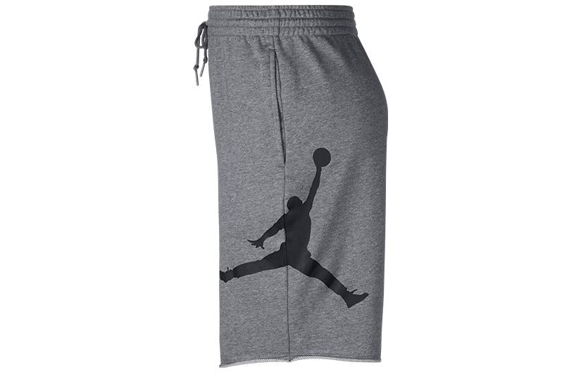 Air Jordan Jumpman Large Logo Athleisure Casual Sports Knit Shorts Gray AQ3116-091
