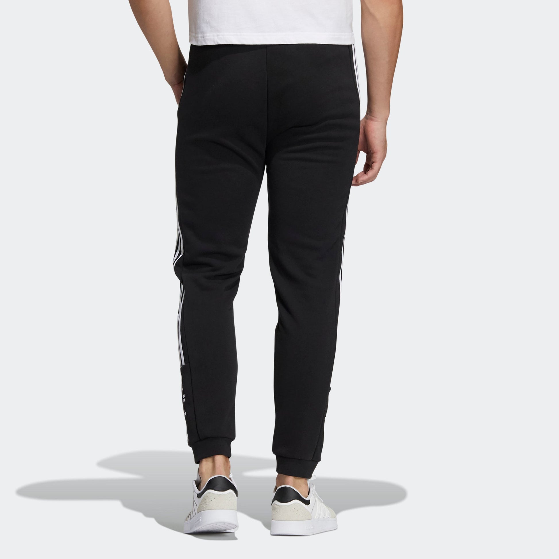 Men's adidas neo Bse Pant Casual Breathable Sports Side Stripe Long Pants/Trousers Black HG9045
