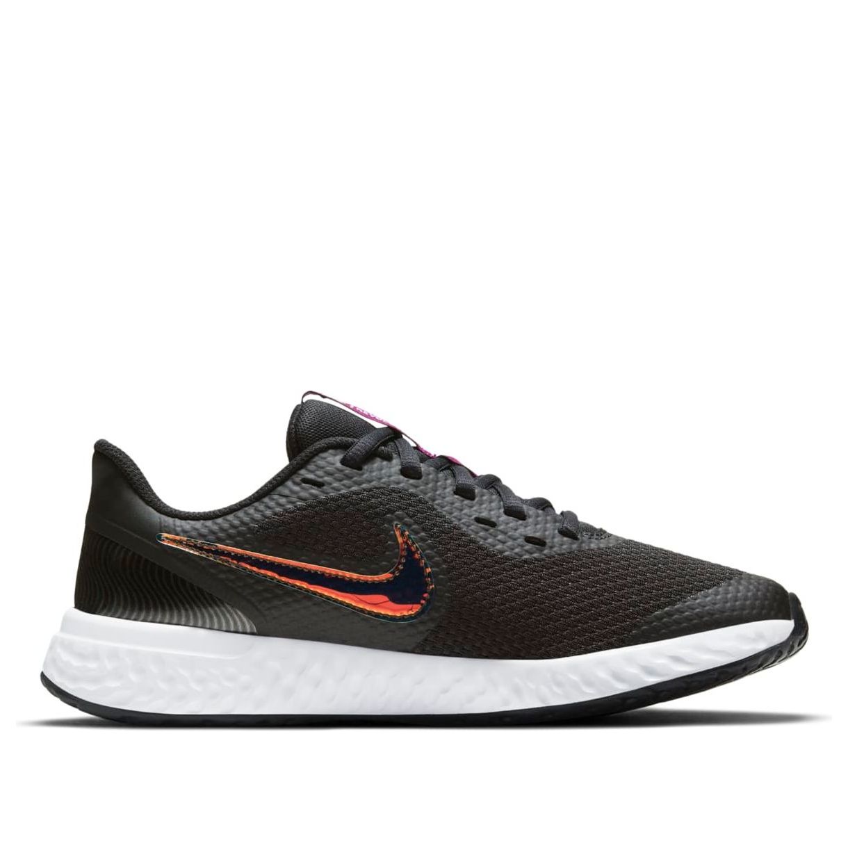 (GS) Nike Revolution 5 Power 'Black Iridescent Swoosh' CW3263-001