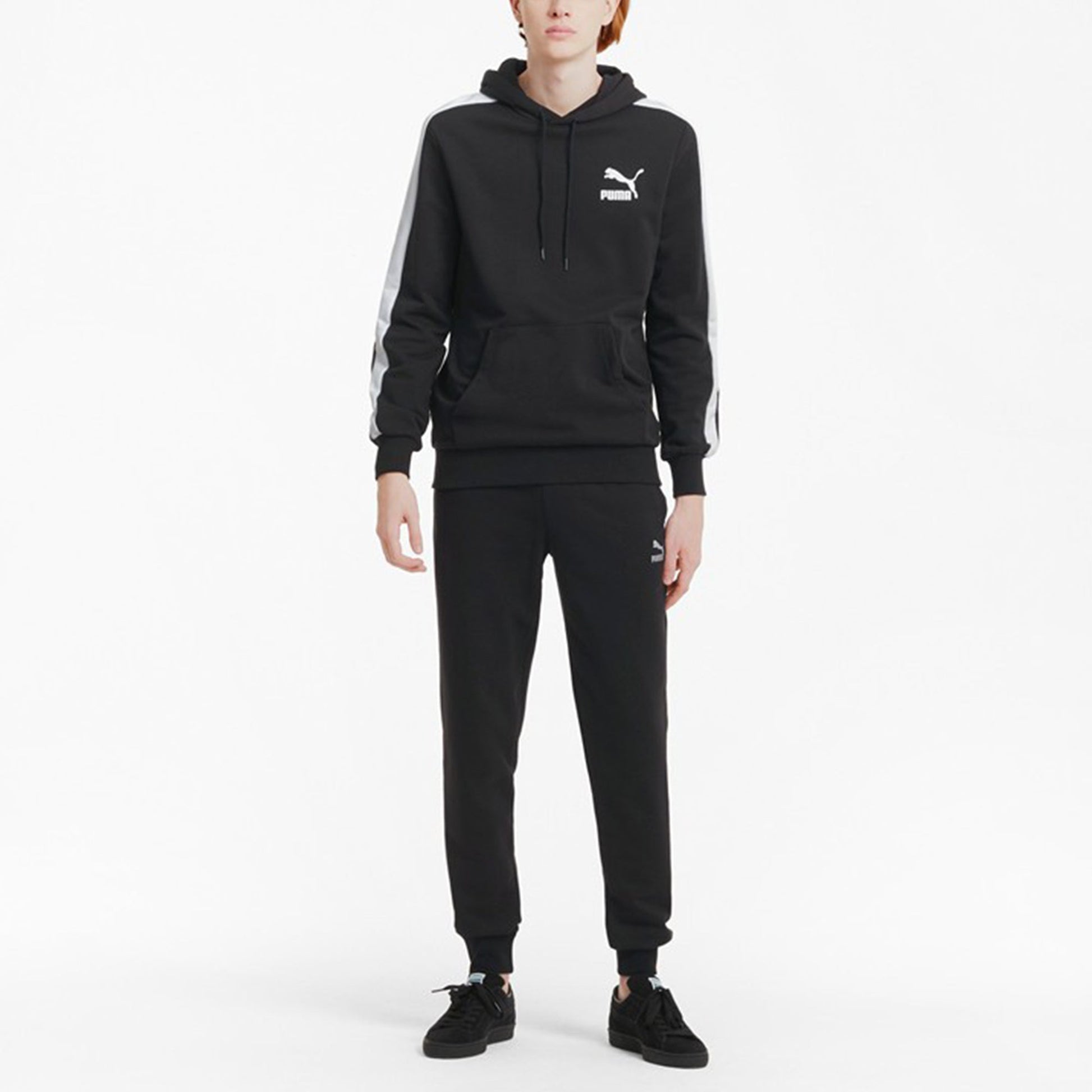 PUMA Classics Athleisure Casual Sports Breathable Lacing Long Pants Black 531375-01