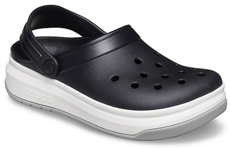 Crocsband Full Force Thick Sole Sandals Black White Unisex 206122-066