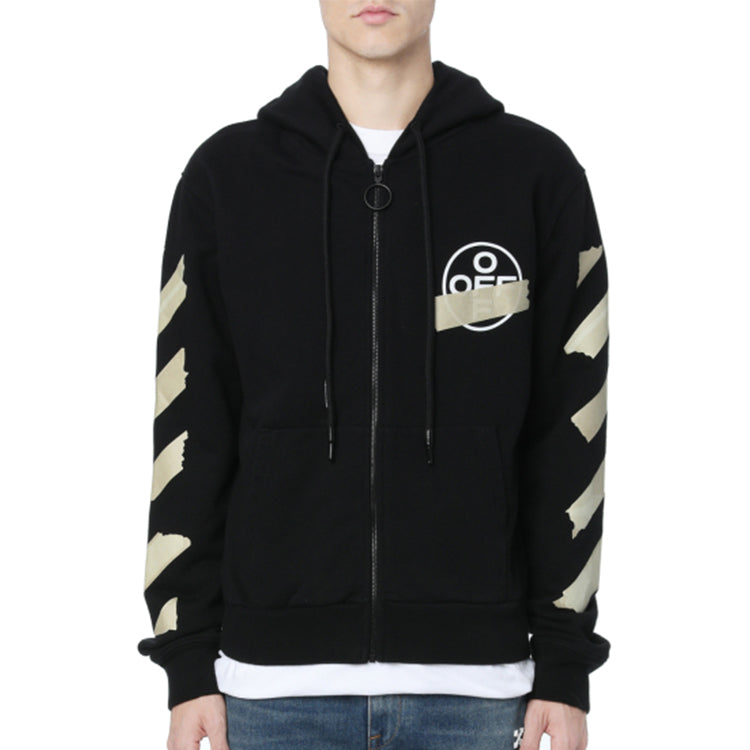 Men's Off-White Rubber Strap Arrow Printing Classic Black OMBE001G20FLE0021048