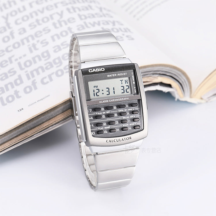 CASIO Quartz Waterproof Sports Unisex Mens Silver Digital CA-506-1