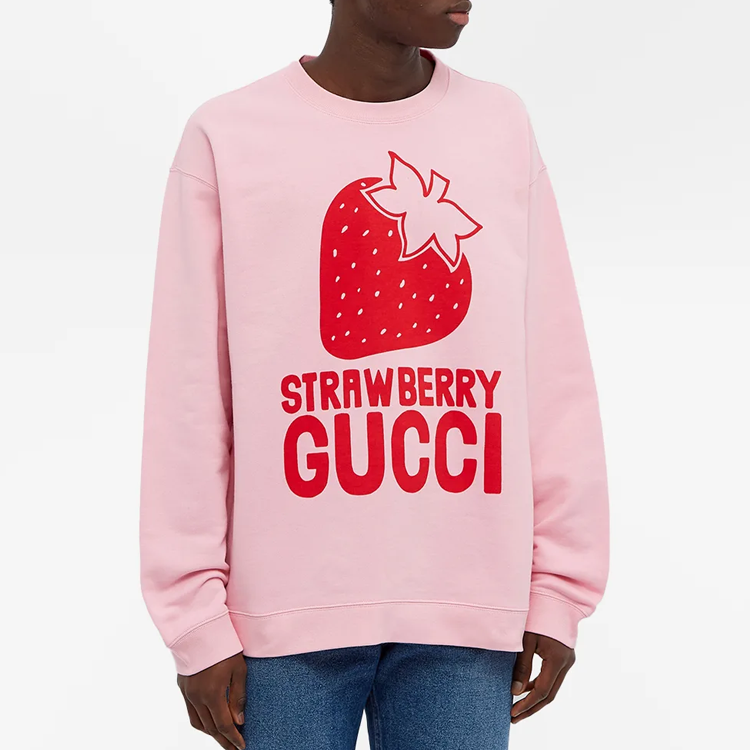 Gucci 'Strawberry Gucci' Sweatshirt 'Sugar Pink' 681217-XJDV1-5904
