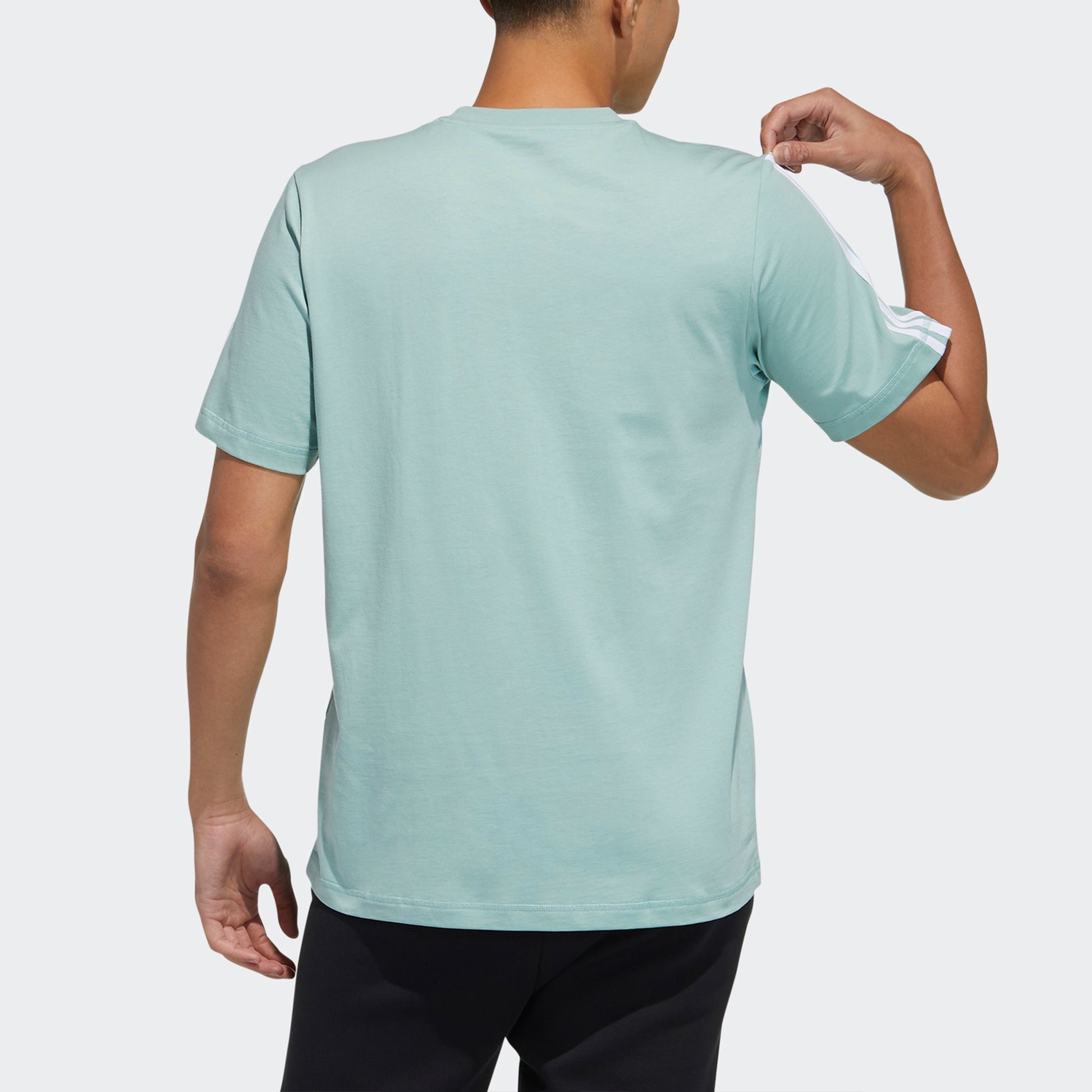adidas neo M Cs Gr Tee 2 Brown landscape Printing Sports Short Sleeve Green GP5691