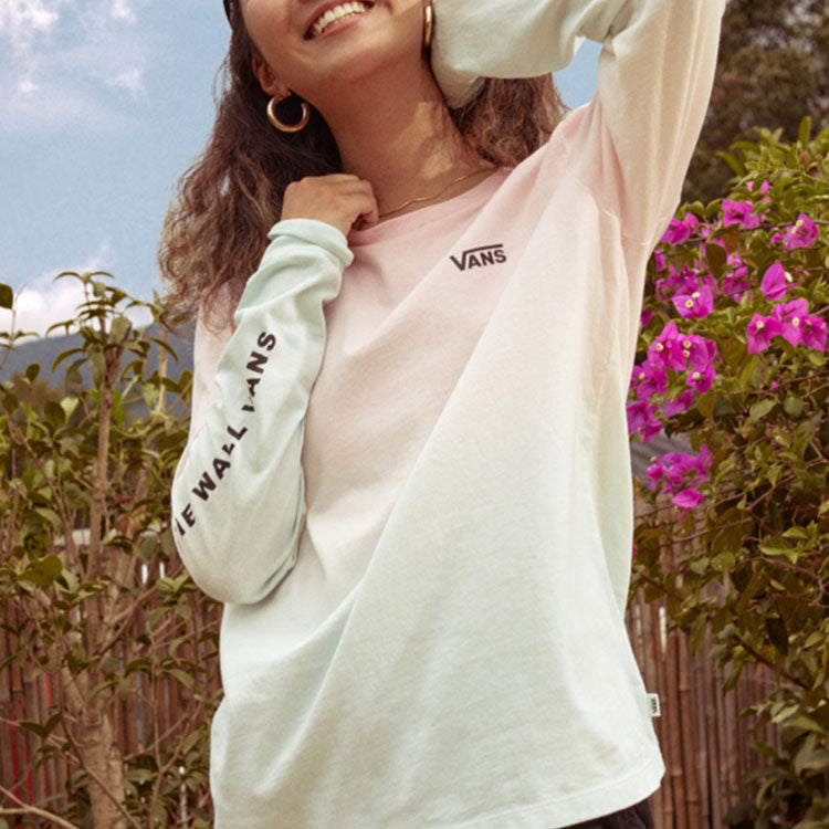 (WMNS) Vans Gradient Rainbow Unicorn Printing Long Sleeves T-Shirt VN0A54LDUUZ