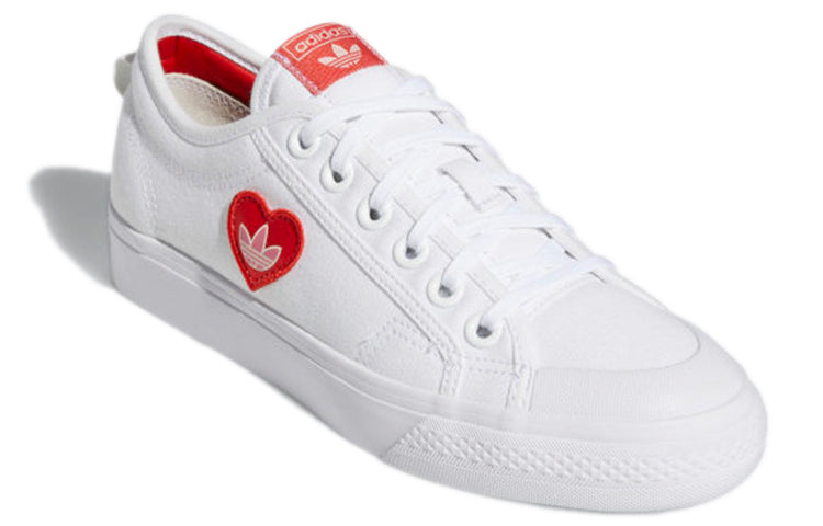 (WMNS) adidas Nizza Trefoil 'White Red' H01128