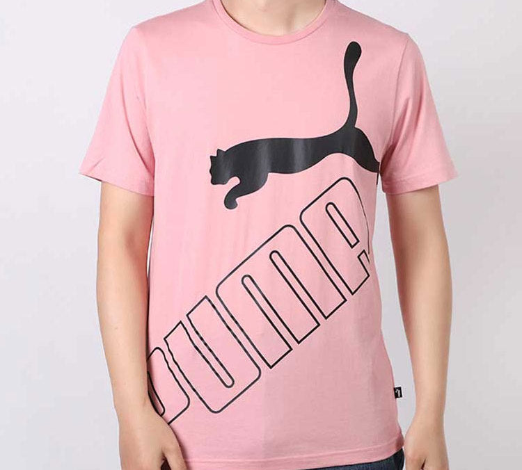 PUMA Alphabet Large Printing Short Sleeve Pink 586464-14