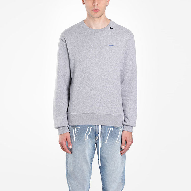 Off-White Acrylic Arrows Slim Crew Neck Sweater OMBA025F19E300100730