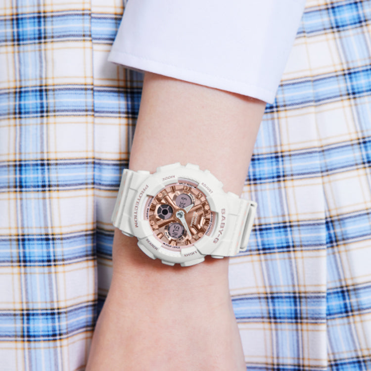 CASIO BABY-G Digital-Analog 'Ivory Rose Gold' BA-130SP-7A