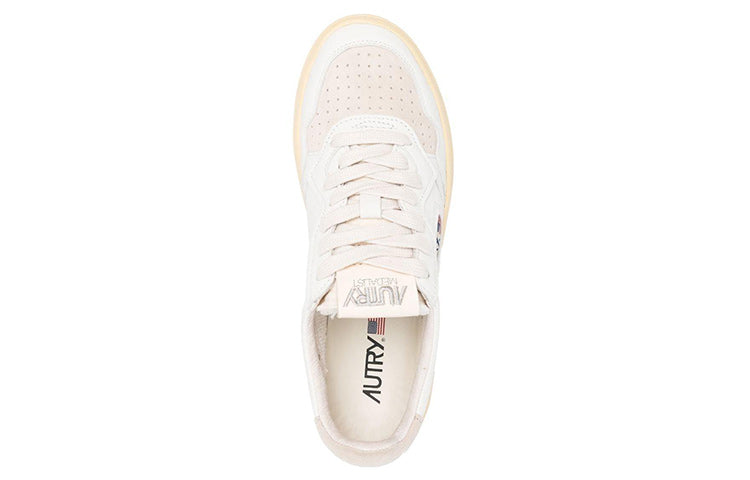 (WMNS) AUTRY Medalist Leather and Suede 'White Sand' AULW-SL01
