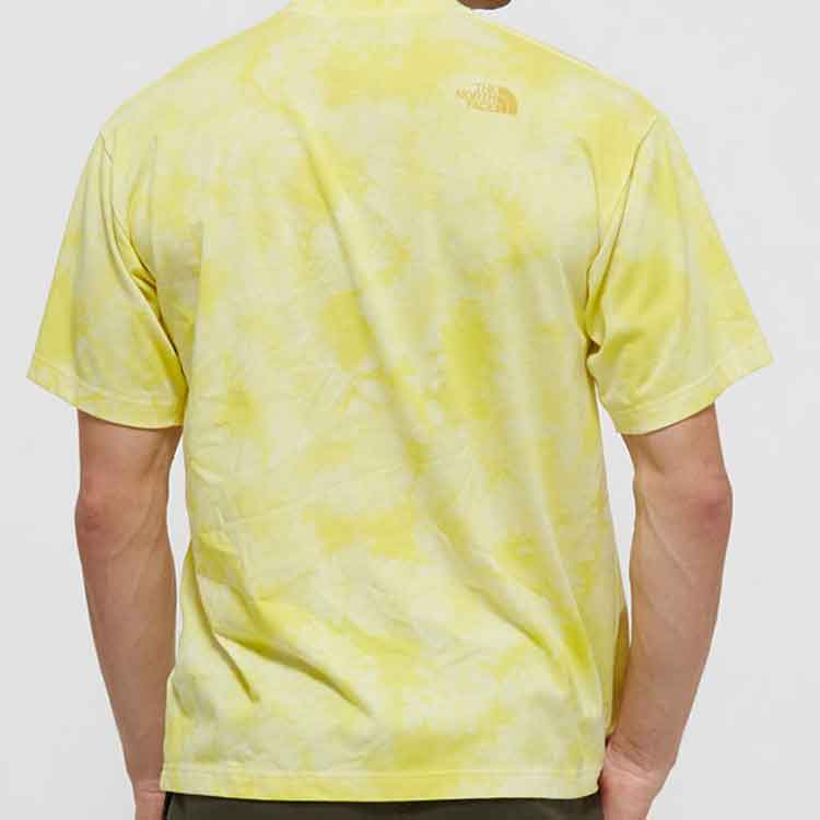 Men's THE NORTH FACE S/S Tie Dye Round Neck Short Sleeve Yellow NT32057-TL