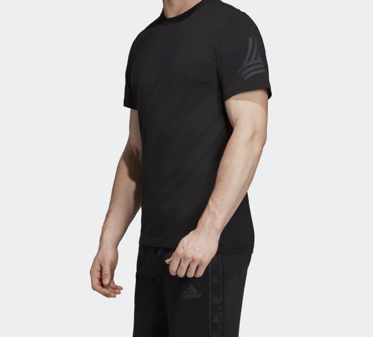 adidas Logo Printing Training Short Sleeve Black DX8264