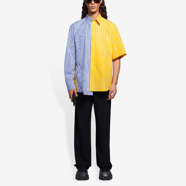 Men's Balenciaga SS21 Stripe Loose Sleeve Shirt 658850TIM369086