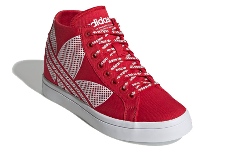 (WMNS) adidas originals Courtvantage Heel Logo 'Red White' FU6821