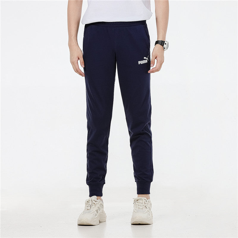 PUMA Essentials Logo Sweatpants 'Navy White' 588716-06