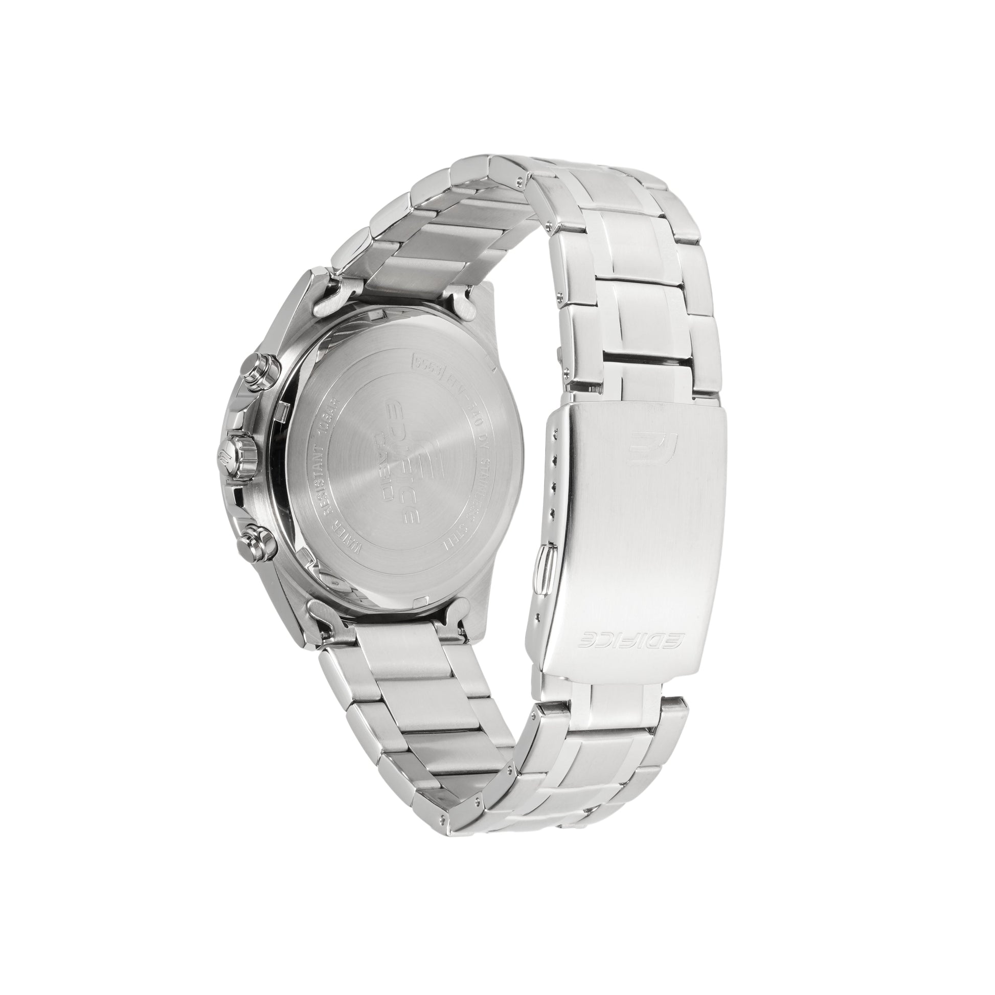 CASIO Business Style Waterproof Steel Belt Quartz Men Silver/ EDIFICE Stainless Steel Strap Mens Blue Analog EFV-540D-1A2