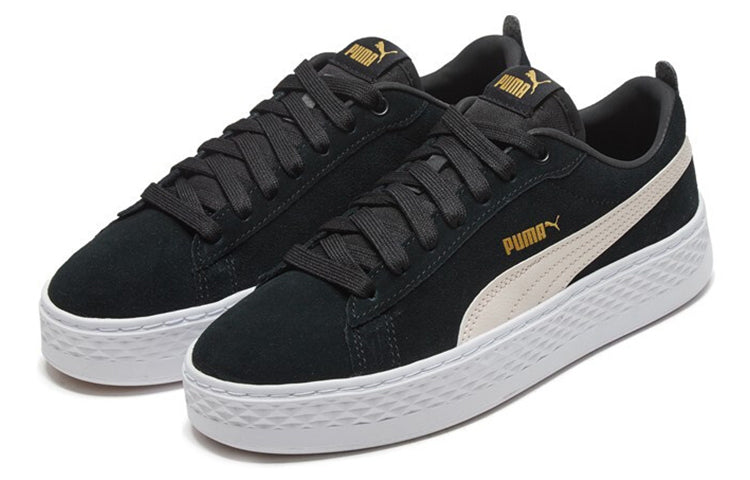 (WMNS) PUMA Smash Platform SD Black/Pink 366488-13
