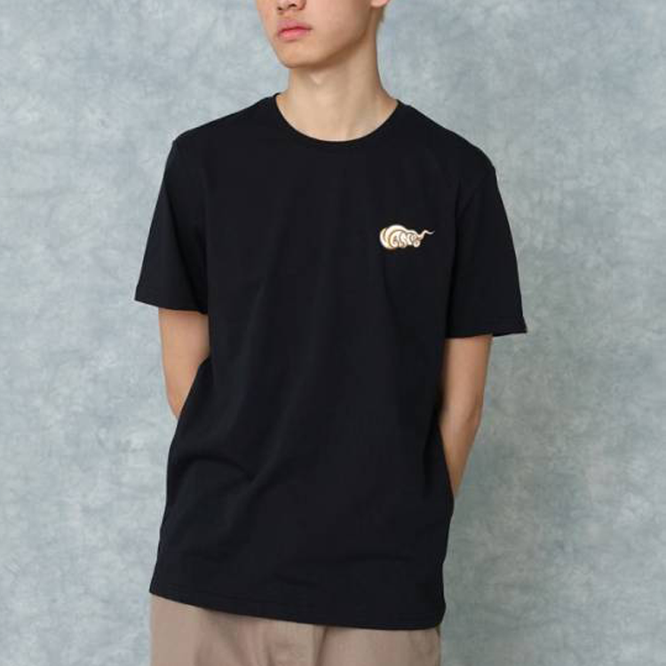 Men's Vans Asian Artist Crossover Series Printing Round Neck Short Sleeve Black VN0A4P5LBLK