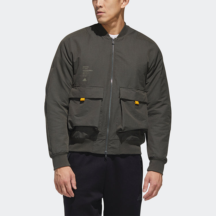 adidas Th Jkt Bomb Fleece Lined Stay Warm Casual Sports Jacket Green GM4405