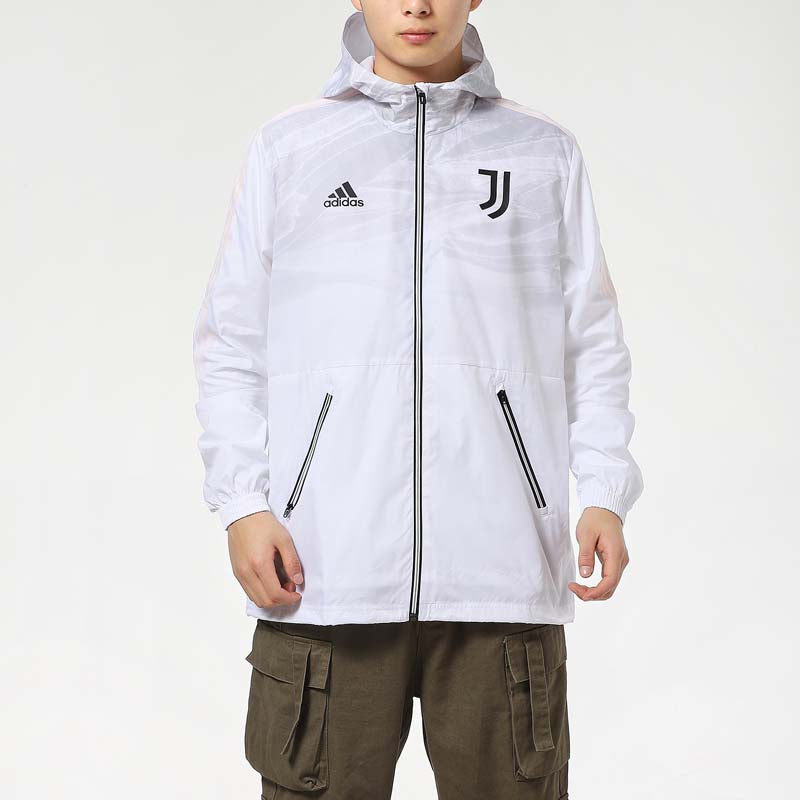 adidas Juventus Soccer/Football Sports Hooded Jacket White GQ2537