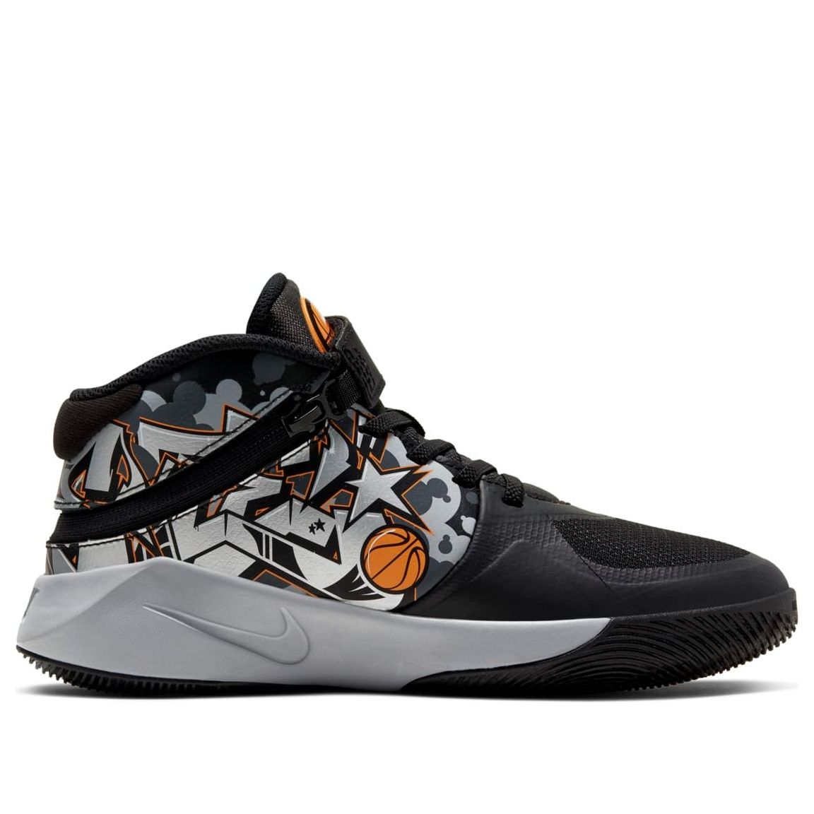(GS) Nike Team Hustle D9 Flyease Grft 'Black Grey' CQ4869-001