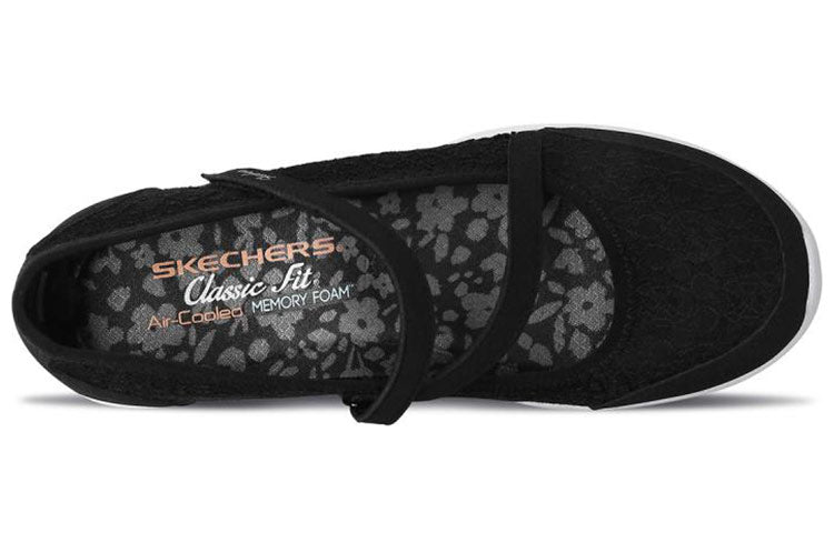 (WMNS) Skechers Sport Active Strappy Slip-on Shoes 'Black' 23258-BKW