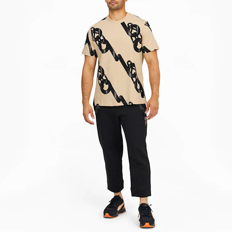 Men's PUMA x PRONOUNCE Unisex Graphic Tee Crossover Chain Printing Athleisure Casual Sports Short Sleeve Khaki 532151-20