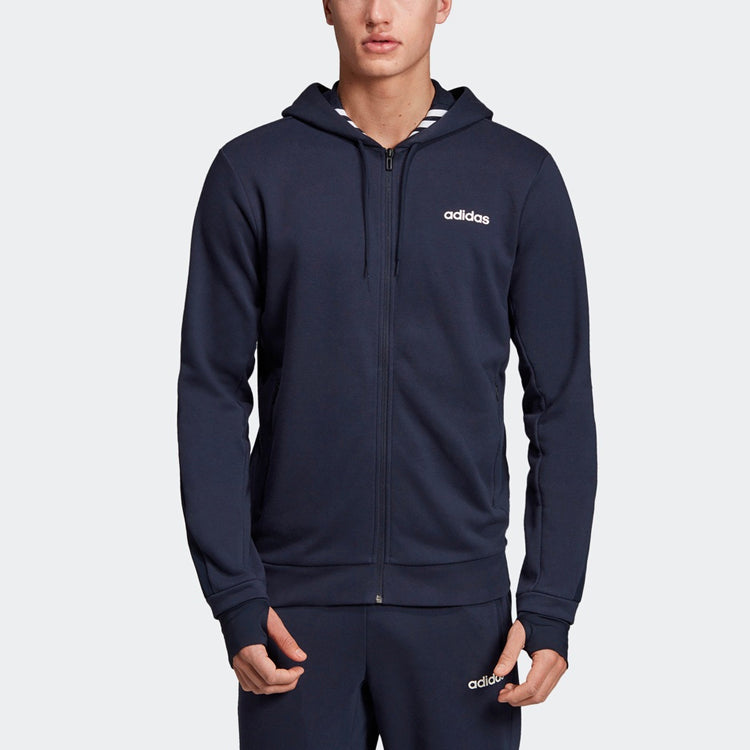 adidas M Mo Fz Training Sports Hooded Jacket Blue EI9723