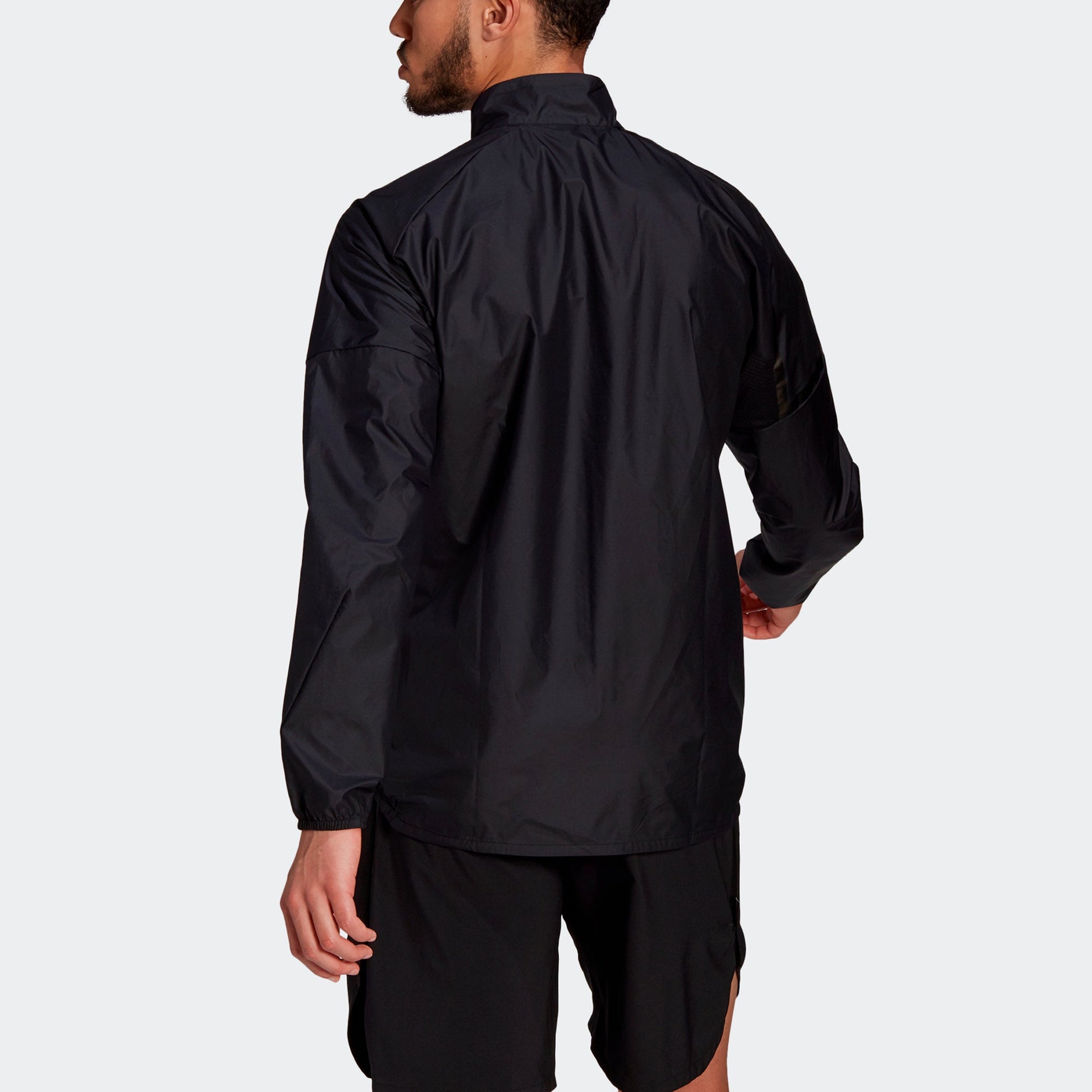 adidas M Jacket Parley Outdoor Sports Windproof Stand Collar Black H31074