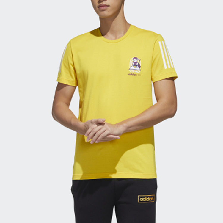 adidas neo M Gk Tee1 Round Neck Yellow GK6142