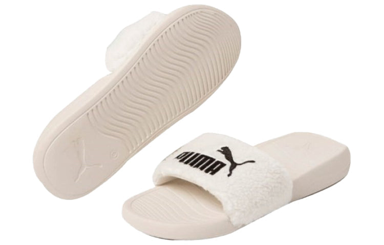 PUMA Popcat 20 White Velvet Slippers 375955-02