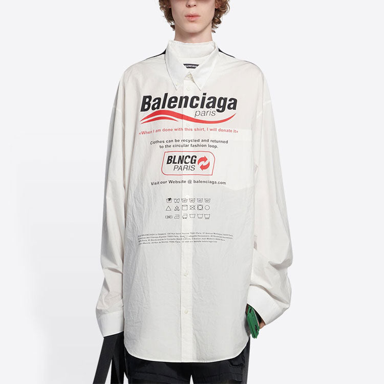 Balenciaga Dry Cleaning Shirt 'White' 663058TKM059000