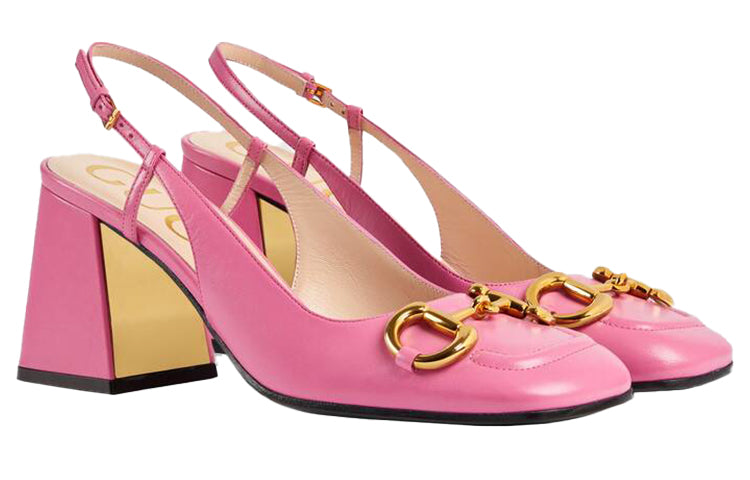 (WMNS) Gucci Mid-Heel Slingback with Horsebit 'Pink' 643892-C9D00-5609
