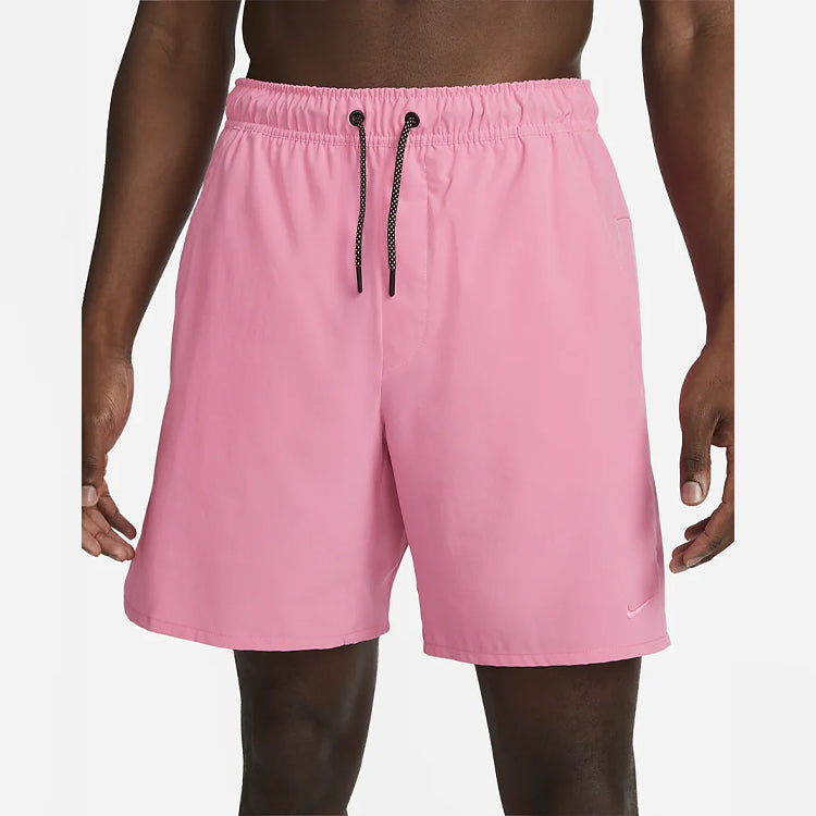 Nike Solid Color Drawstring Lacing Mid Waist Straight Shorts Men's Pink DX1540-607